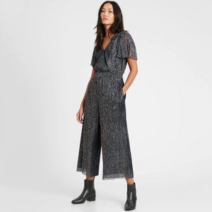 🔥 Banana Republic Metallic Cropped Jumpsuit Small